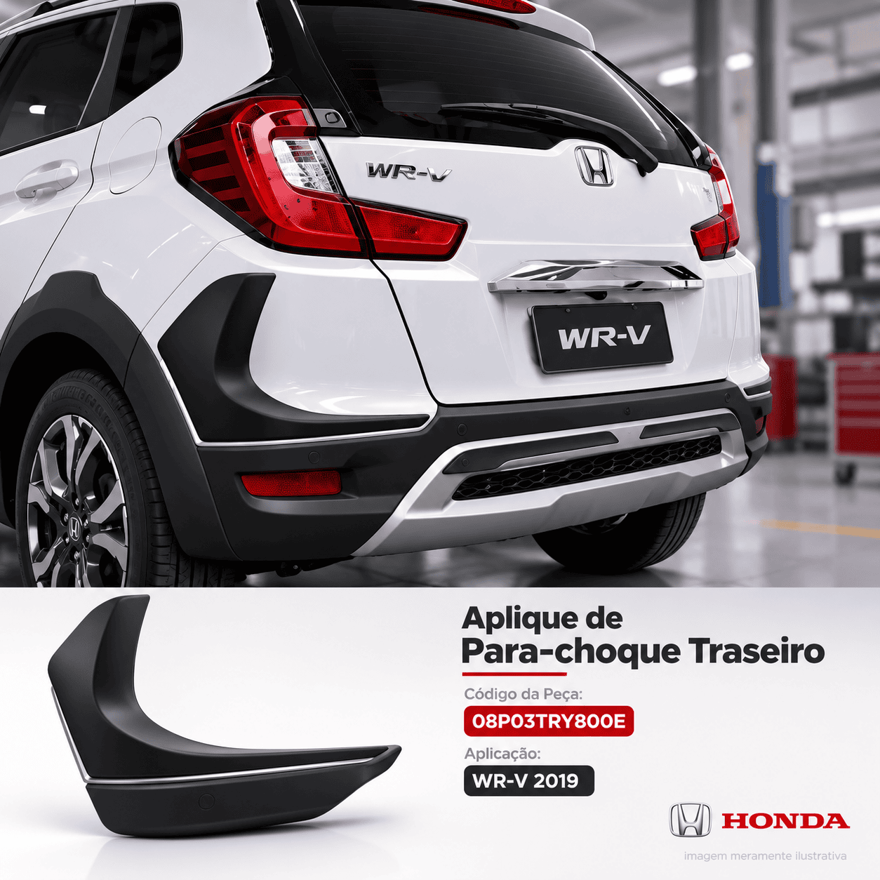 APLIQUE DE PARACHOQUE TRASEIRO - WR-V 2019