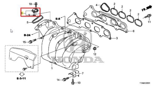 Sensor MAP – HR-V 2016 a 2021 | Civic 2007 a 2021 | CR-V 2007 a 2016 | City 2009 a 2014 | Fit 2009 a 2014 - Image 2